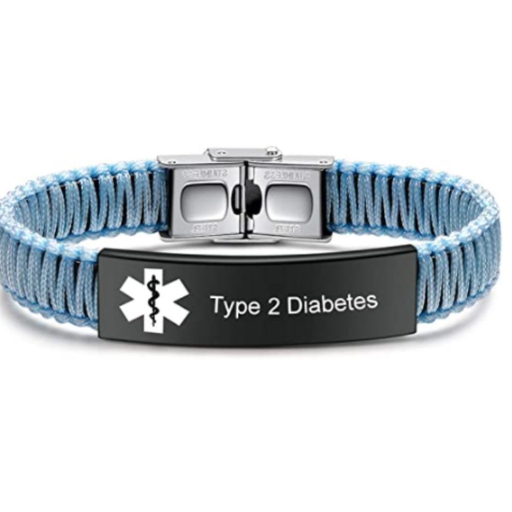 Diabetes Medical Alert ID Bracelet for Women